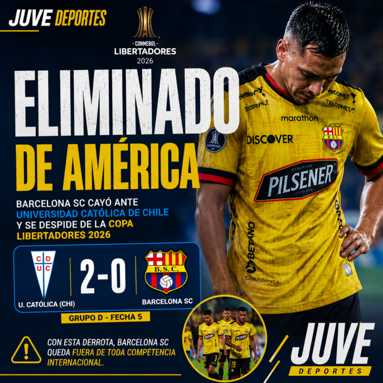 Barcelona SC cayó ante Universidad Católica y quedó eliminado de la Copa Libertadores 2026